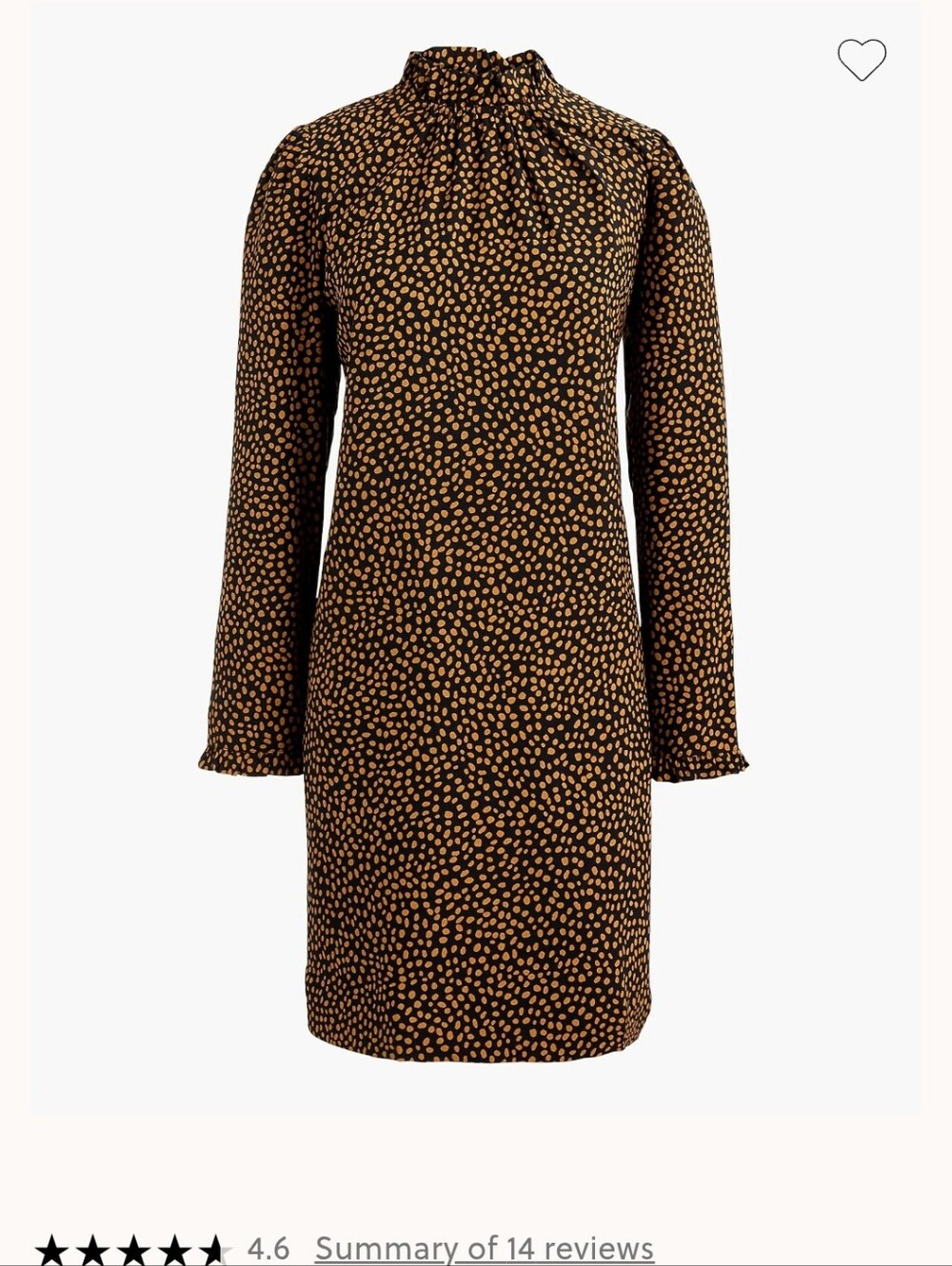 J. Crew Factory Ruffle Neck Shift Dress